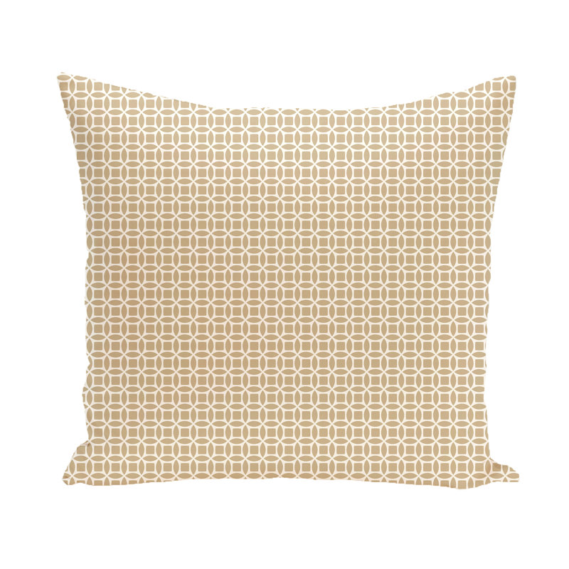 Housse et insert de coussin carré Subline, H 18 po x l 18 po, Ivoire / gris