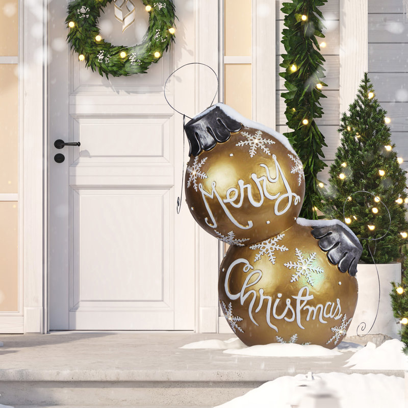 Figurine Merry Christmas, H 48 po x l 36 po x P 24 po
