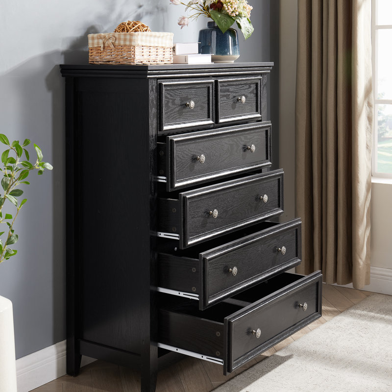 Commode 6 tiroirs Urbancozy, Noir