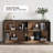 64.6" Buffet Cabinet With Storage and Decorative Doorsm (Espresso Black)