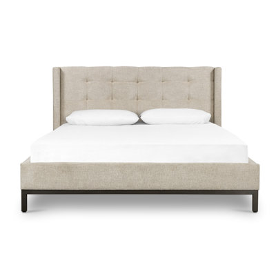 Upholstered Wingback Bed