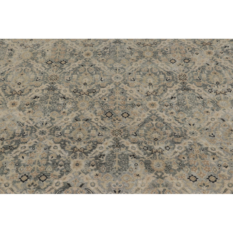 Modern Classic Hand Knotted Area Rug, Rectangle 10' x 14'