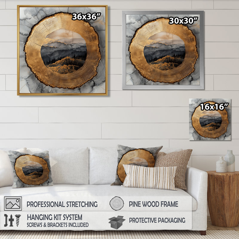 «Ruppert Winter Forest Landscape Inot The Wood Slide - Forest Wall Art Decor», Reproduction encadrée d'une seule photo