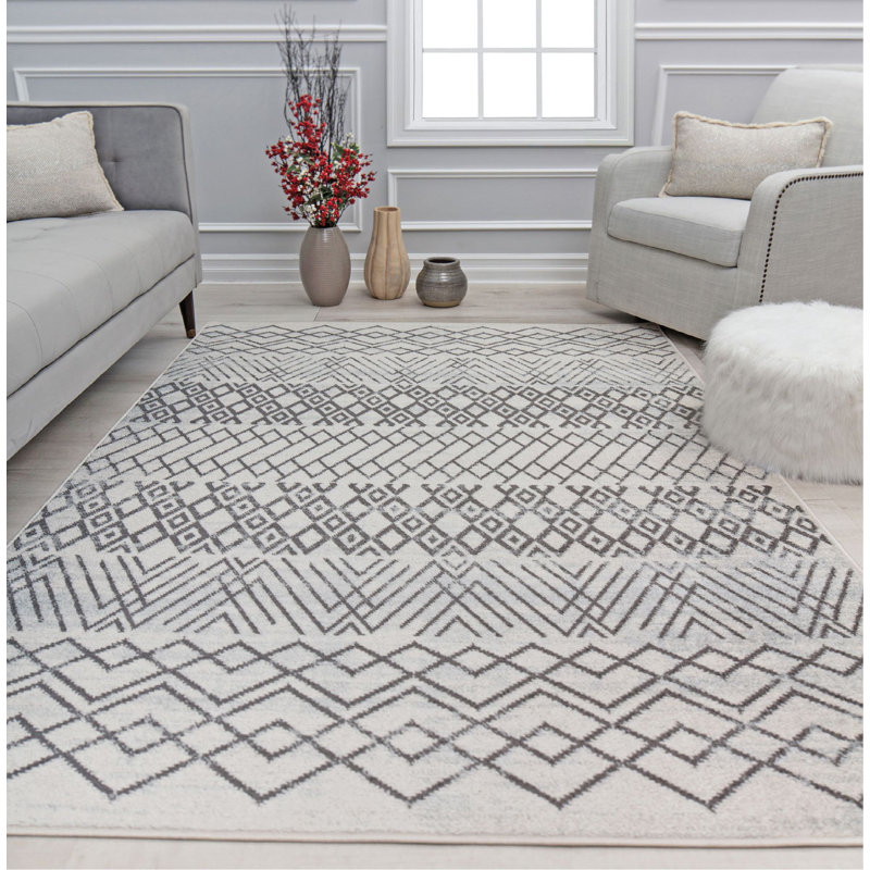 Tapis ivoire Knox Tribal, Rectangle 8 pi 3 po x 10 pi