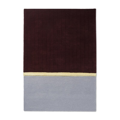 Decor Rectangle Estella Hand Tufted Wool Area Rug in Deep Cherry/Light Purple/Ivory -  Brink & Campman, 097900140200