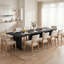 Wooden Rectangular Dining Table With Upholstered Solid Wood Dining Chairs-1356986353-1356985769-1356985768