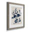 Bleu marine et feuilles de lin II - ensemble de 2 reproductions d'art sur papier encadré-1462973659-1462973638