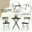 Ensemble bistro 3 pièces pliable, ensemble de mobilier de patio pliable avec cadre de qualité supérieure, ensemble bistro et chaises d'extérieur pour 2 personnes-761212708