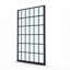Porte de douche fixe sans cadre noir mat de 86 cm (34 pouces) avec verre trempé et design à entrée ouverte