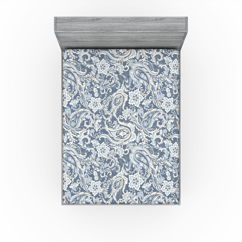 Ensemble de 2 drap-housse à motif cachemire Ambesonne, Drap-housse très grand californien