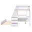 Lit superposé simple au-dessus d'un lit double avec lit gigogne et bureau blanc - Maximisez l'espace dans votre chambre à coucher pour créer un endroit confortable pour dormir-7568263