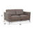Malaga Taupe Leather Loveseat (Assembled)