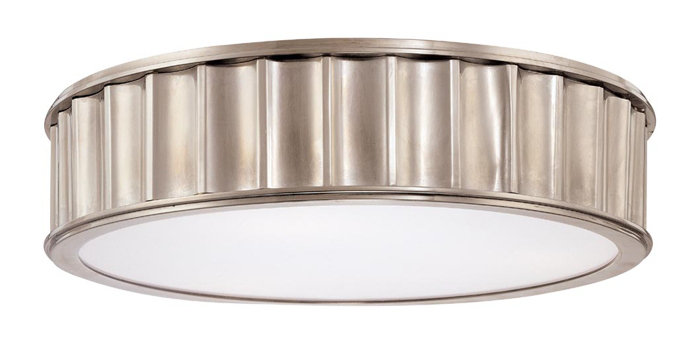Middlebury 2-Light Flush Mount, Aged Brass, 4"H x 16"W