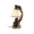 Resin Rustic Table Lamp Tree Climbing Bears Design
