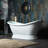 69" L x 28" W Freestanding Soaking Acrylic Double Ended Pedestal Tub (7-Inch Faucet Drillings)-86044225