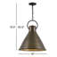 Luminaire suspendu conique à 1 lumière Dax-1742840506-1742840507