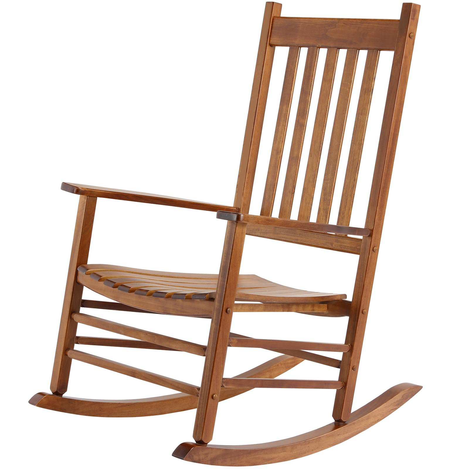 Lark Manor Solid Outdoor Wood Rocking Chair With High Back, All Weather ...