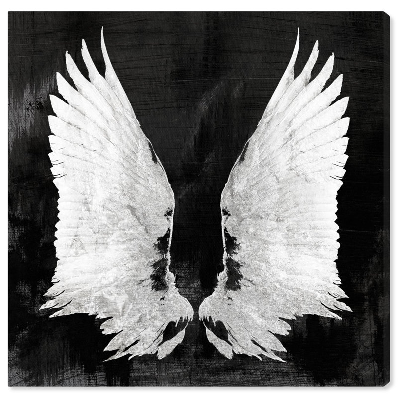 " My Night Wings " Painting Print, 16" H x 16" W x 1.5" D, Wrapped Canvas