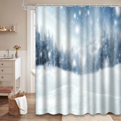 Rideau de douche Blue Christmas