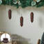Ensemble de 3 décorations en bois foncé Winter Hearth