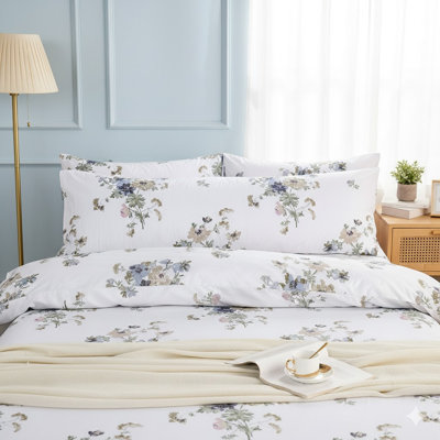 Taie d'oreiller pour corps 100% coton, 1 pièce à imprimé floral de jardin rétro, housse de coussin à fermeture douce et respirante (corps, 20 po x 54 po)