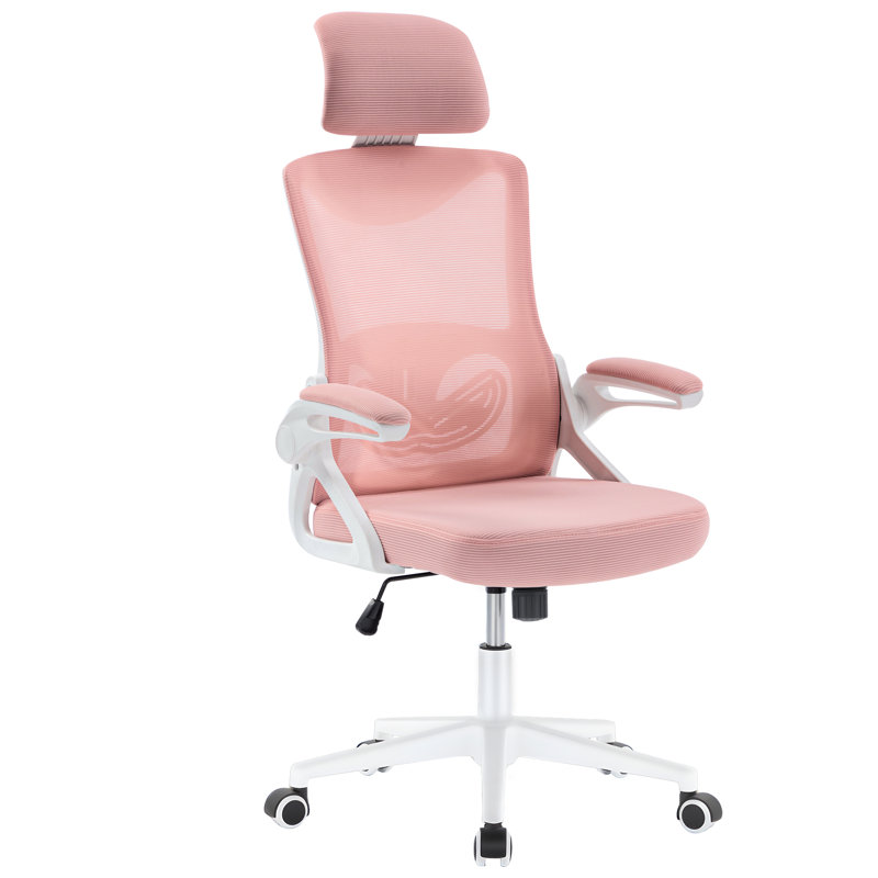 Ergonomic Office Computer Chair with Headrest, High Back Mesh Desk Chair, Adjustable Lumbar Support, Swivel Rolling Chair with Armrests for Home Office