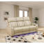 Ensemble de fauteuils inclinables électriques en cuir 2 pièces avec lumière DEL, chargeur sans fil, lampe de lecture et accoudoirs de rangement