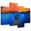 Coastal Beach Landscape Sunset Lake View 4 pièces