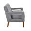 Modern Living Room Causeuse Grey Chenille Upholstery Pocket Coils-1187555038