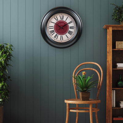 Horloge à quartz 18 po bronze huilé Barton