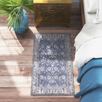 Tapis bleu / gris HuneyCutt