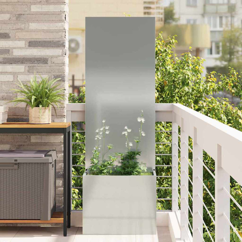 Planter Box, 140cm H x 50cm W x 50cm D, Silver