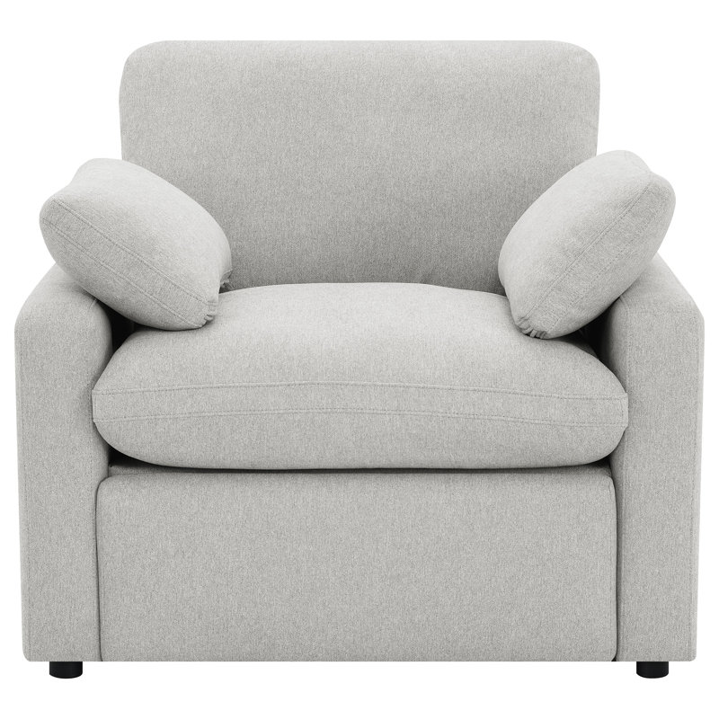 Roca Upholstered Power Recliner Chair Grey, Light Gray