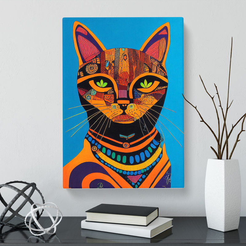 Cat African - Wrapped Canvas, 50cm H x 35cm W x 3cm D