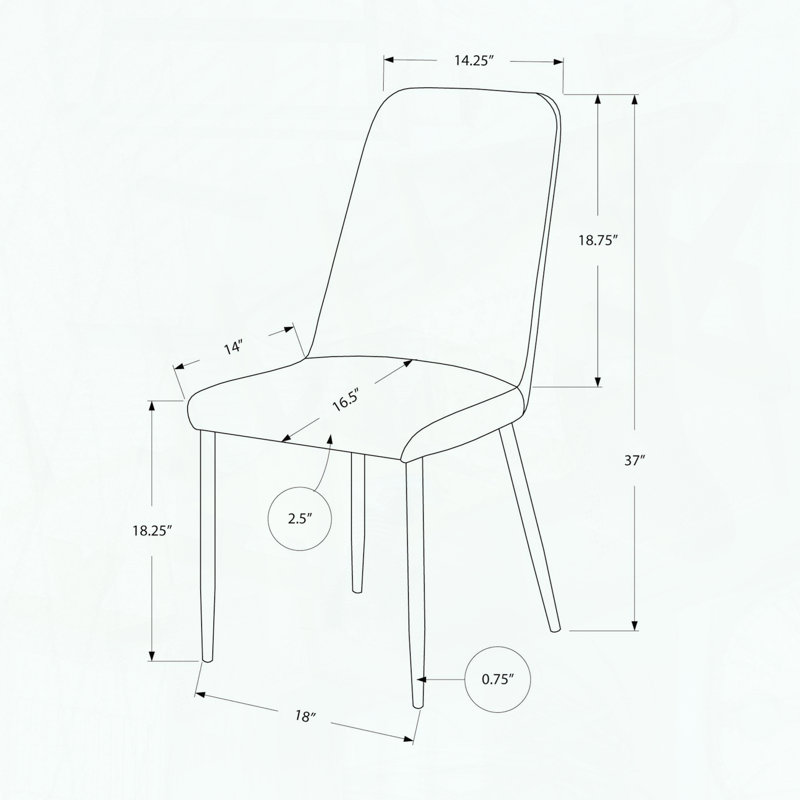 Ensemble de 2 chaises de salle à manger - aspect cuir blanc - pieds en métal chromé