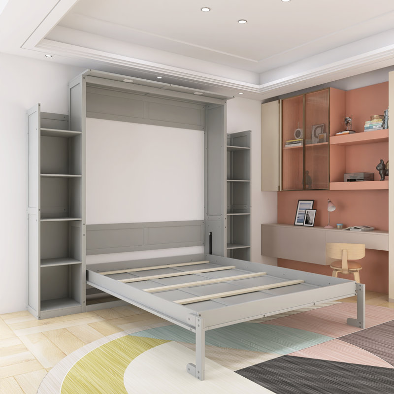 Lit escamotable Bilroy, gris