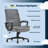 Serta Comfort Modern Executive Office Chair, Ergonomic Mid-Back, Semi Plush Cushion, Padded Armrest-98674156