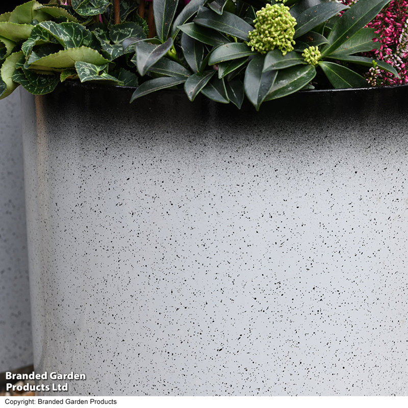 Pot Planter, 25.5cm H x 26cm W x 26cm D, Gray
