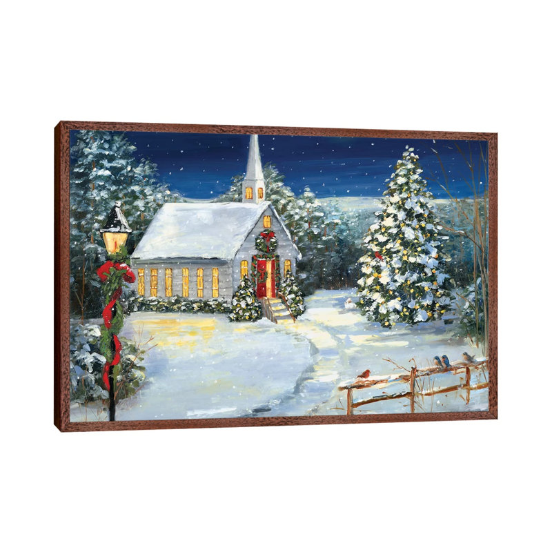 Holy Night by Sally Swatland - Print on Canvas, 66.04 cm H x 45.72 cm W, Classic Brown Wood Framed