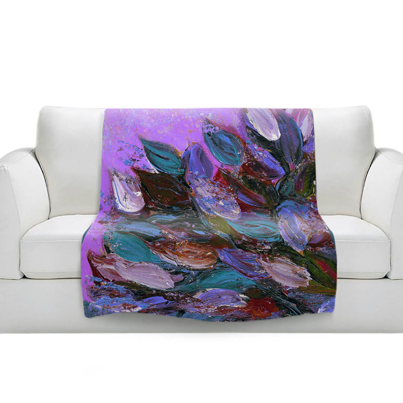 Hand Woven Throw Blanket, 51" W x 60" L