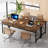 Tayesha 78.74'' W Double Computer Desk, Two Person Desk with 3 Drawers & 4 Hooks-1736158723