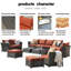 Ensemble de conversation modulaire en rotin 12 pièces avec coussins 12 pièces-1697885955
