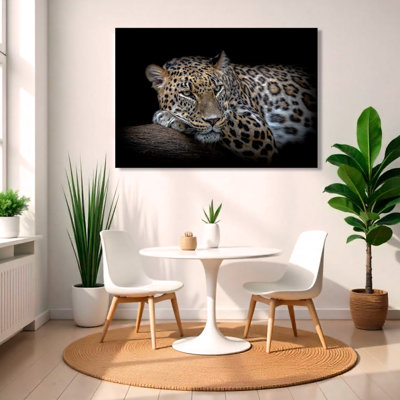 " 'Leopard Resting' Wrapped Canvas Wall Art By Nauzet Baez "