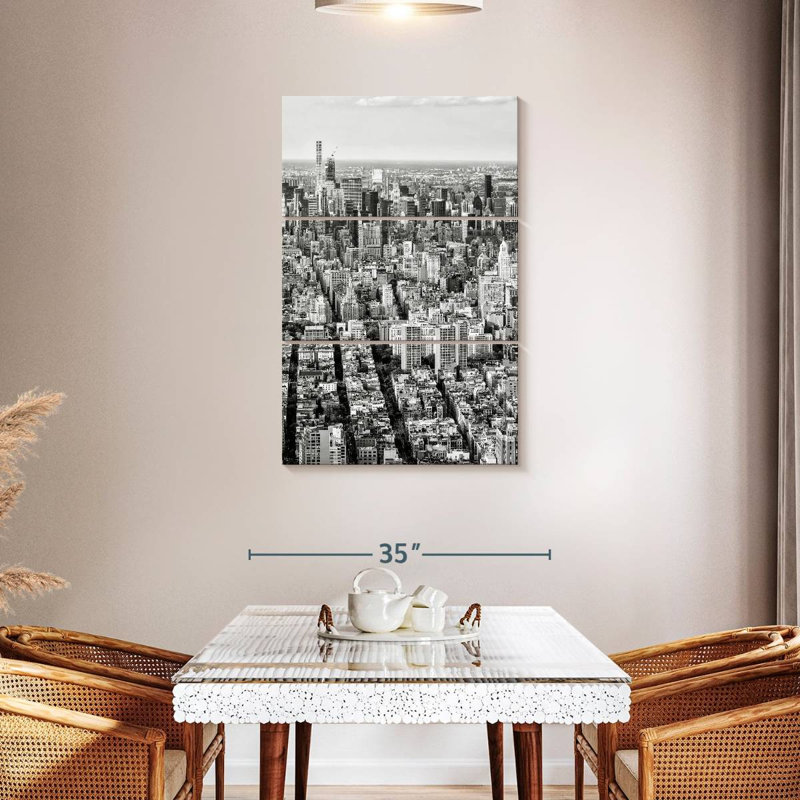 Sirci Manhattan Cityscape BW, H 45 po x l 28 po