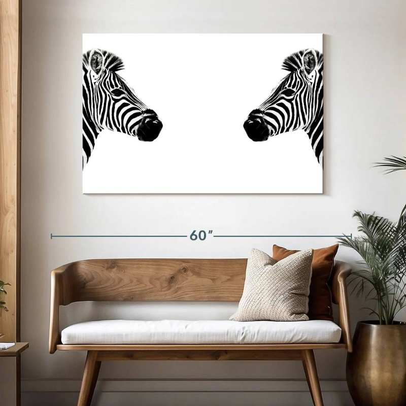 Brampt Zebras Face To Face, 32" H x 48" W
