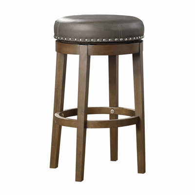 Tabouret pivotant et court en bois massif Hassanah