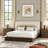 King Size Brown Platform Bed Frame