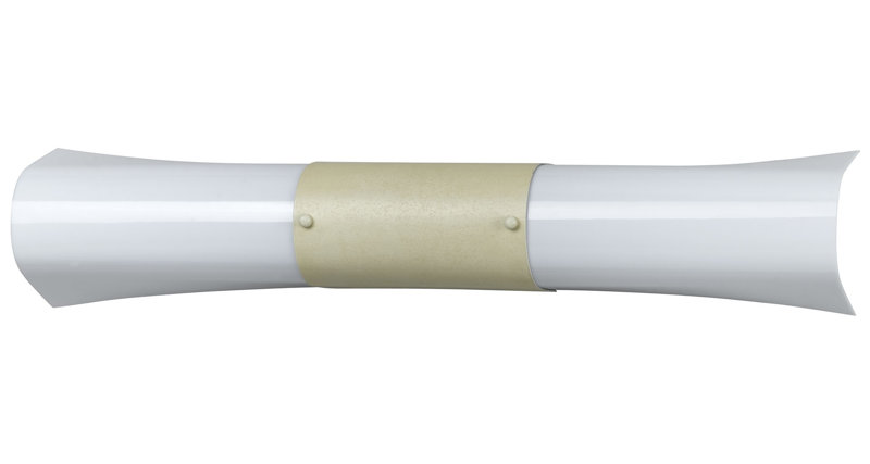 Applique murale double pour salle de bain d'hôtel, 18 W, avec structure métallique robuste, hauteur 14 cm (5,5 po)., Beige