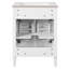 Meuble-lavabo 24 po, deux portes, tiroir basculant, céramique brillante et support pour salle de bain 24 po avec lavabo en céramique 2 portes, charnières, tablette compacte-2120361377