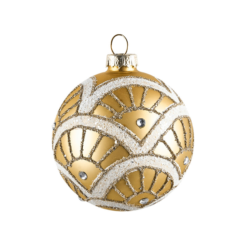 17cm Handmade Solid Colour Glass Ball Ornament